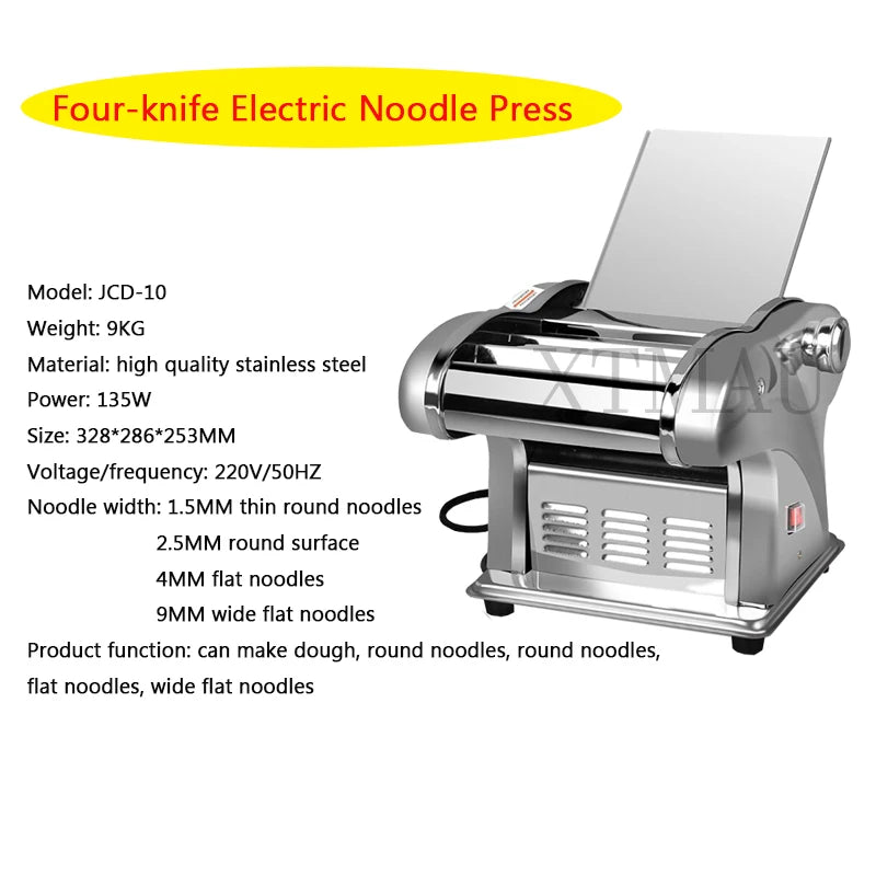 Electric Noodle Stainless Steel Dough Sheeter Dough Roller Automatic Pasta Maker Machine