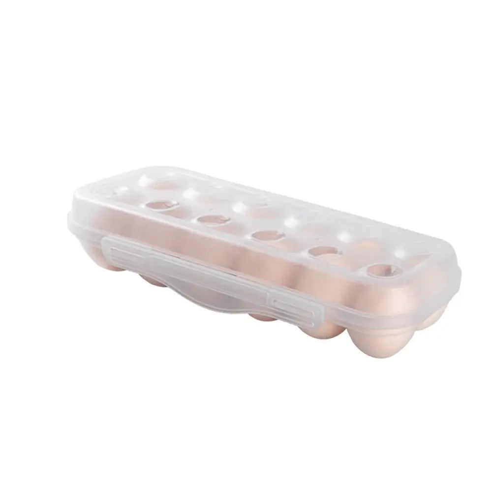 12/18 Grid Transparent Plastic Egg Tray Stackable Storage Box