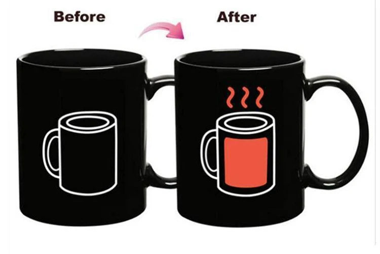 Battery Magic Color Changing Mug Ceramic Positive Energy Coffee Cup