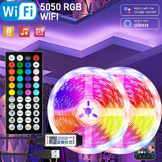 RGB LED Strip Lights APP Control Flexible Room Decoration Tape
