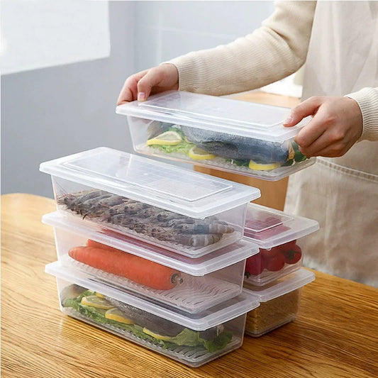 2PCS Airtight Stackable Food Storage Containers With Lids Organizer
