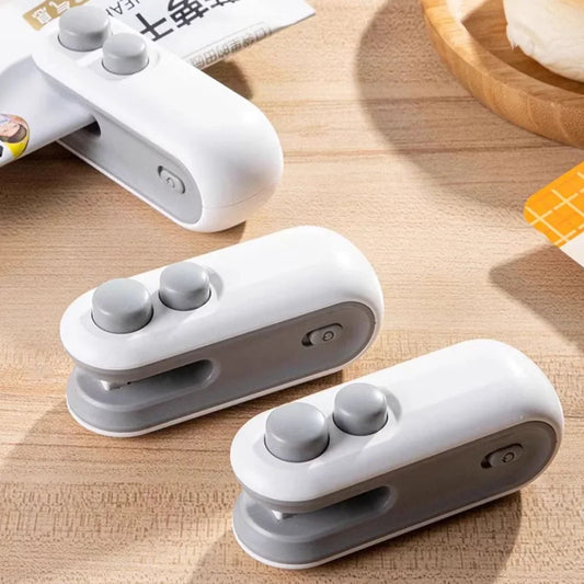 2 In 1 Sealer Cutter Multifunctional Portable Resealer Machine Handheld Bag Sealing Machine for Food Storage Snacks Freshness