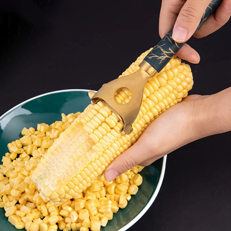 Stainless Steel Corn Cob Peeler Household Corn Peeler Reusable Corn Thresher Kitchen Multifunctional Peeler Kitchen Supplies