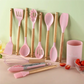 12PCS Silicone Kitchenware Non-Stick Cookware Kitchen Utensils Set Spatula Shovel Egg Beaters Wooden Handle Cooking Tool Set