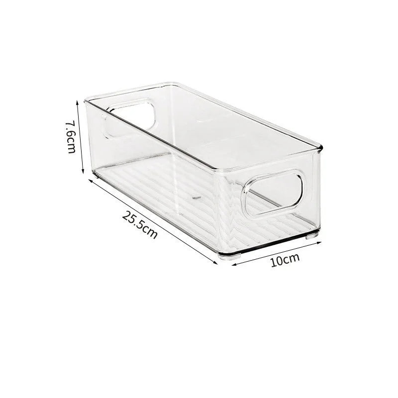 Refrigerator Organizer Plastic Crisper Transparent Box Stackable Refrigerator Food Storage Box Kitchen Acrylic Food Freezer Tool