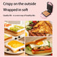 Portable Electric Sandwich Maker Home Multifunctional Machine Non-Stick Breakfast Maker Waffle Baking Pan Pot Pink Red Color