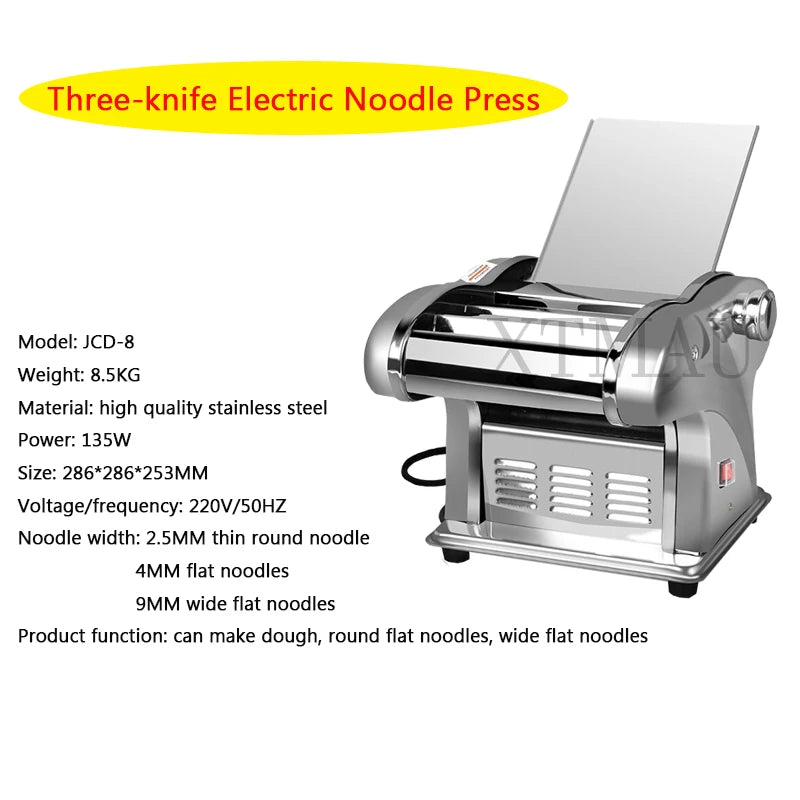 Electric Noodle Stainless Steel Dough Sheeter Dough Roller Automatic Pasta Maker Machine