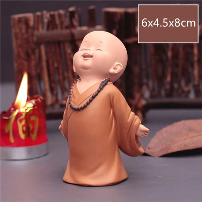 Mini Buddha Statue Tibetan Buddhist Monk Zen Garden Ornament