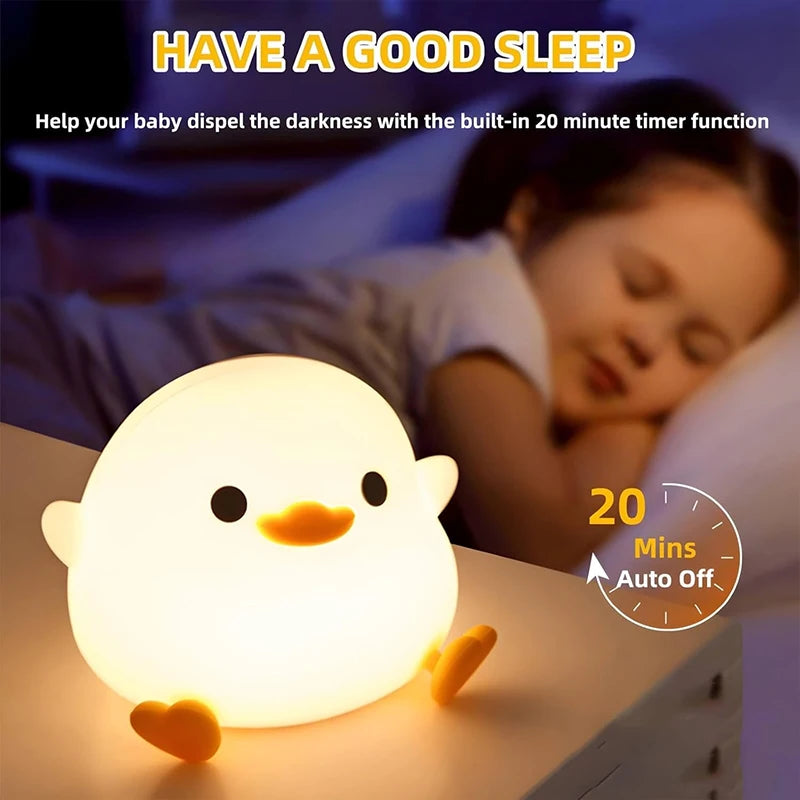 DoDo Duck Night Light Rechargeable Silicone LED Bedside Lamp