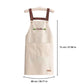 Hello Letter Printed Waterproof Kitchen Apron With Large Storage Pocket