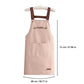Hello Letter Printed Waterproof Kitchen Apron With Large Storage Pocket