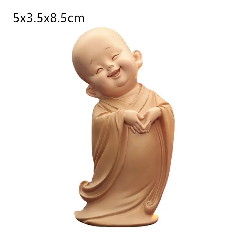 Mini Buddha Statue Tibetan Buddhist Monk Zen Garden Ornament