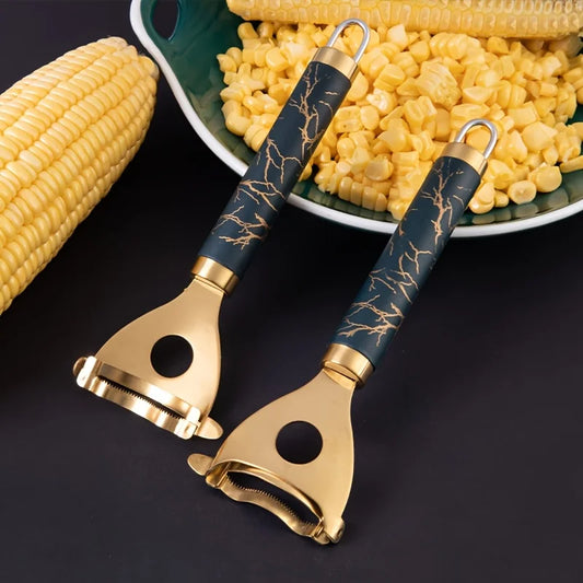 Stainless Steel Corn Cob Peeler Household Corn Peeler Reusable Corn Thresher Kitchen Multifunctional Peeler Kitchen Supplies