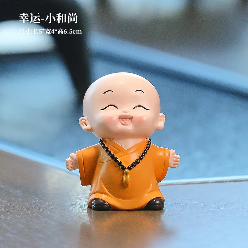 Mini Buddha Statue Tibetan Buddhist Monk Zen Garden Ornament