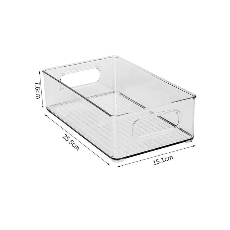 Refrigerator Organizer Plastic Crisper Transparent Box Stackable Refrigerator Food Storage Box Kitchen Acrylic Food Freezer Tool