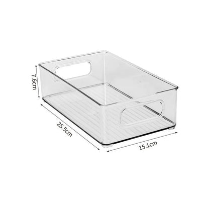 Refrigerator Organizer Plastic Crisper Transparent Box Stackable Refrigerator Food Storage Box Kitchen Acrylic Food Freezer Tool
