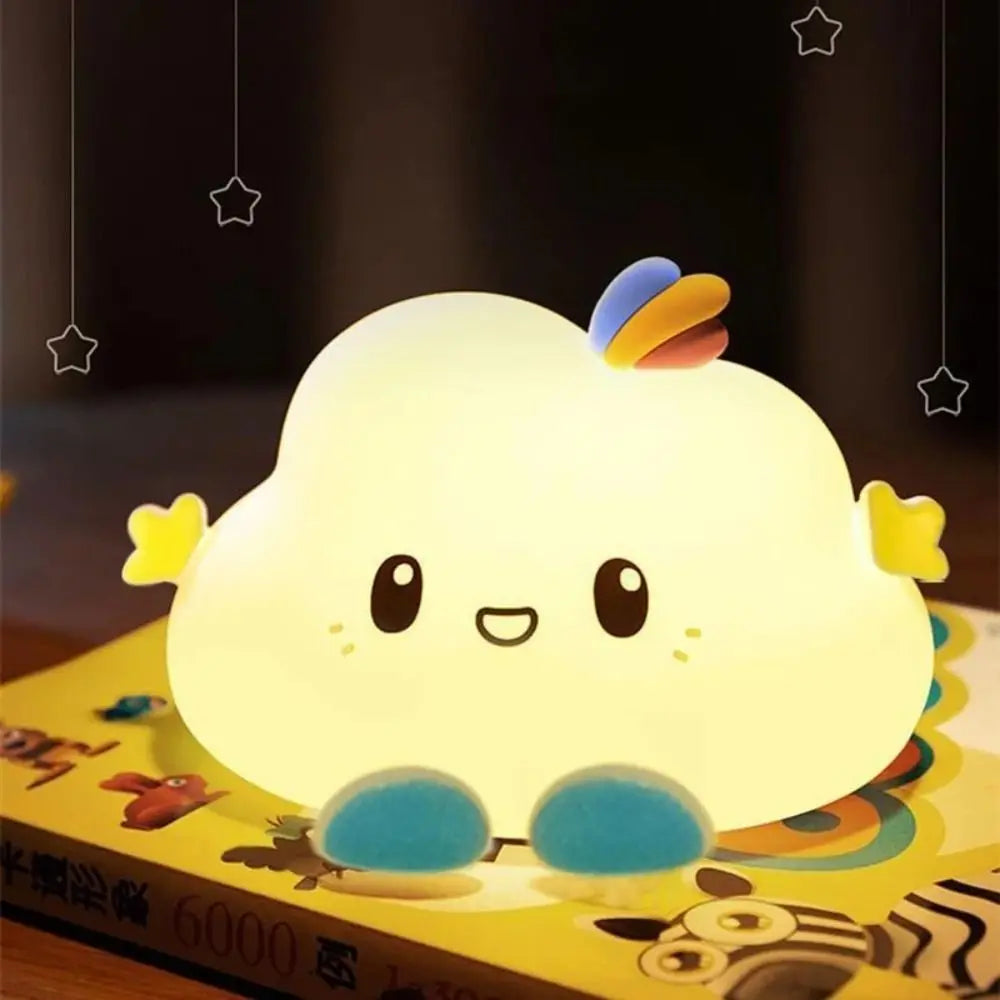 Cute Cloud Cartoon Night Light Portable Mini Bedside Table Lamp