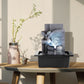 Mini Indoor Fengshui Water Fountain LED Geomantic Tabletop Decor
