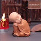 Mini Buddha Statue Tibetan Buddhist Monk Zen Garden Ornament