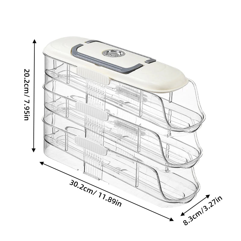 Multi layer combination automatic rolling egg box, refrigerator storage box dedicated side door egg tray,  refrigerator egg rack
