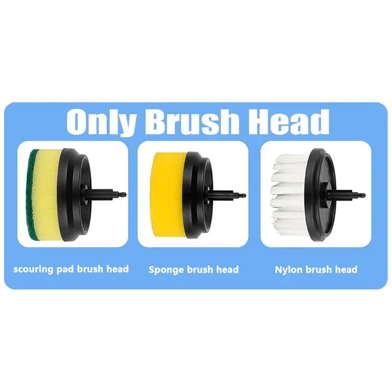 3 In 1 Electric Cleaning Brush 1200mAh USB Chargeable Spin Scrubber Brush Polisher Sponge For Kitchen Bathroom Clean Brush Tools