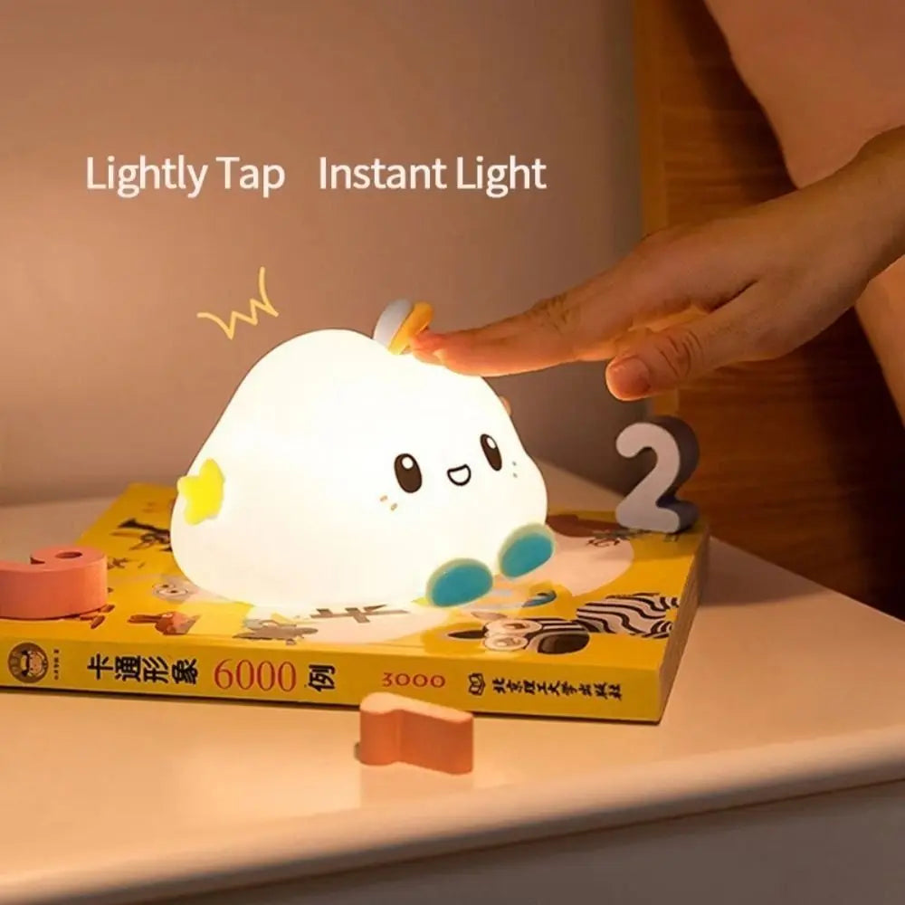 Cute Cloud Cartoon Night Light Portable Mini Bedside Table Lamp
