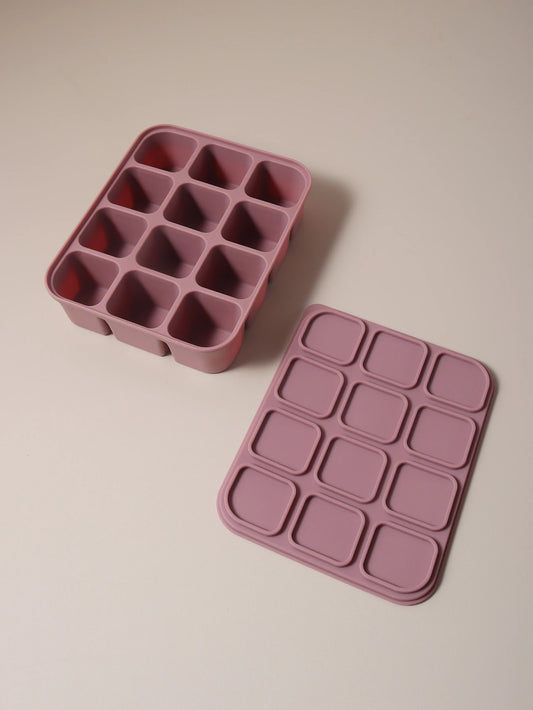12 Grid Square Ice Cube Tray With Lid Freezer Mold