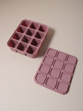 12 Grid Square Ice Cube Tray With Lid Freezer Mold