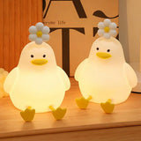 Cute Duck LED Night Light Squishy Silicone Touch Lamp
