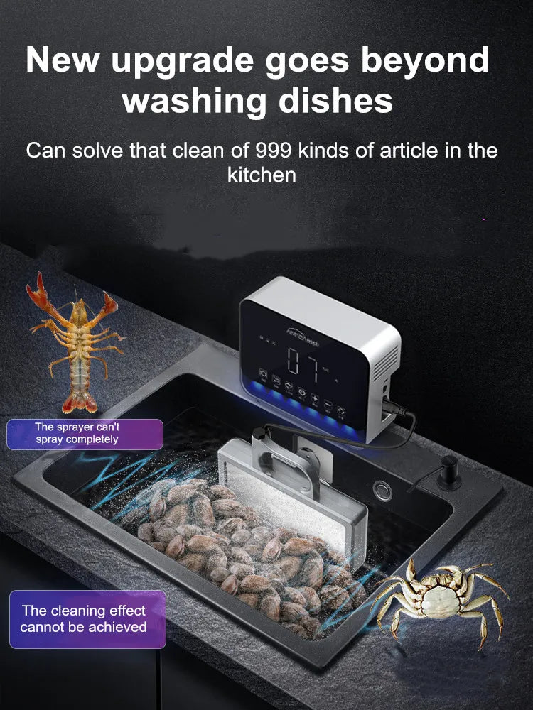 Ultrasonic Dishwasher Household Small Automatic Desktop Dishwasher Sink Installation-free Fruit And Vegetable Cleaning Machine