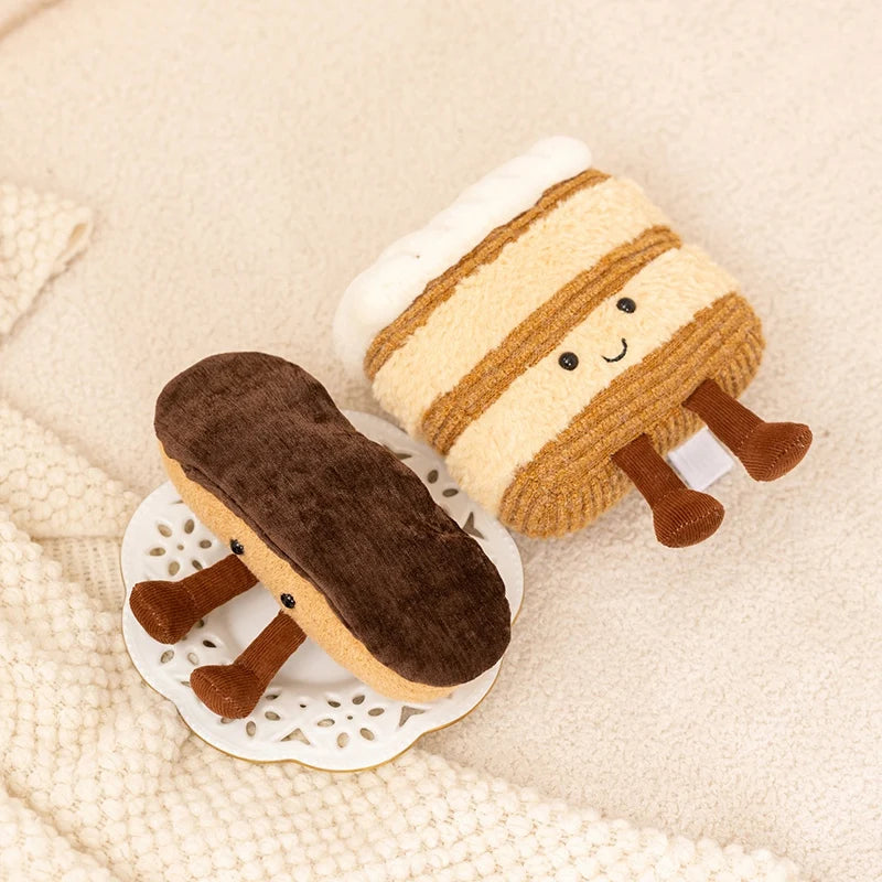 Bakery Plush Cake/Toast/Puff/Napoleon Stuffed Toys Ultra-Soft Kawaii Bread Pastry Gift for Foodies Kids Birthday Children's Day