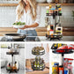 360° Rotation Spice Rack Organizer Carbon Steel Kitchen Storage Tray