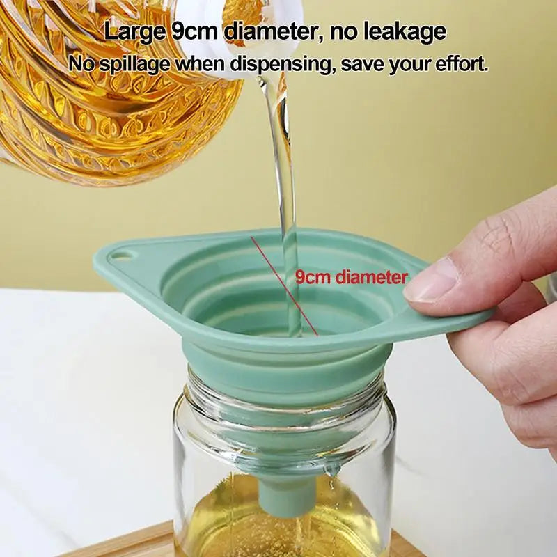 Kitchen Funnel Foldable Funnel Silicone Funnels  Portable Funnels For Fuel  Beer Oil Filling Bottles Pot Funnel Kitchen Tools