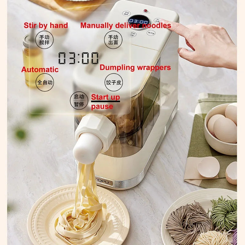 150W Multifunctional Noodle Maker Automatic Electric Noodle Pressing Machine Dumpling Wrapping Machine Kitchen Tools 7 Molds