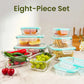 8PCS Glass Food Storage Containers Leakproof Airtight Stackable Kitchen Set