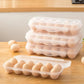 12/18 Grid Transparent Plastic Egg Tray Stackable Storage Box