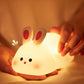 Big Face Rabbit Night Light Cute Silicone Touch Lamp