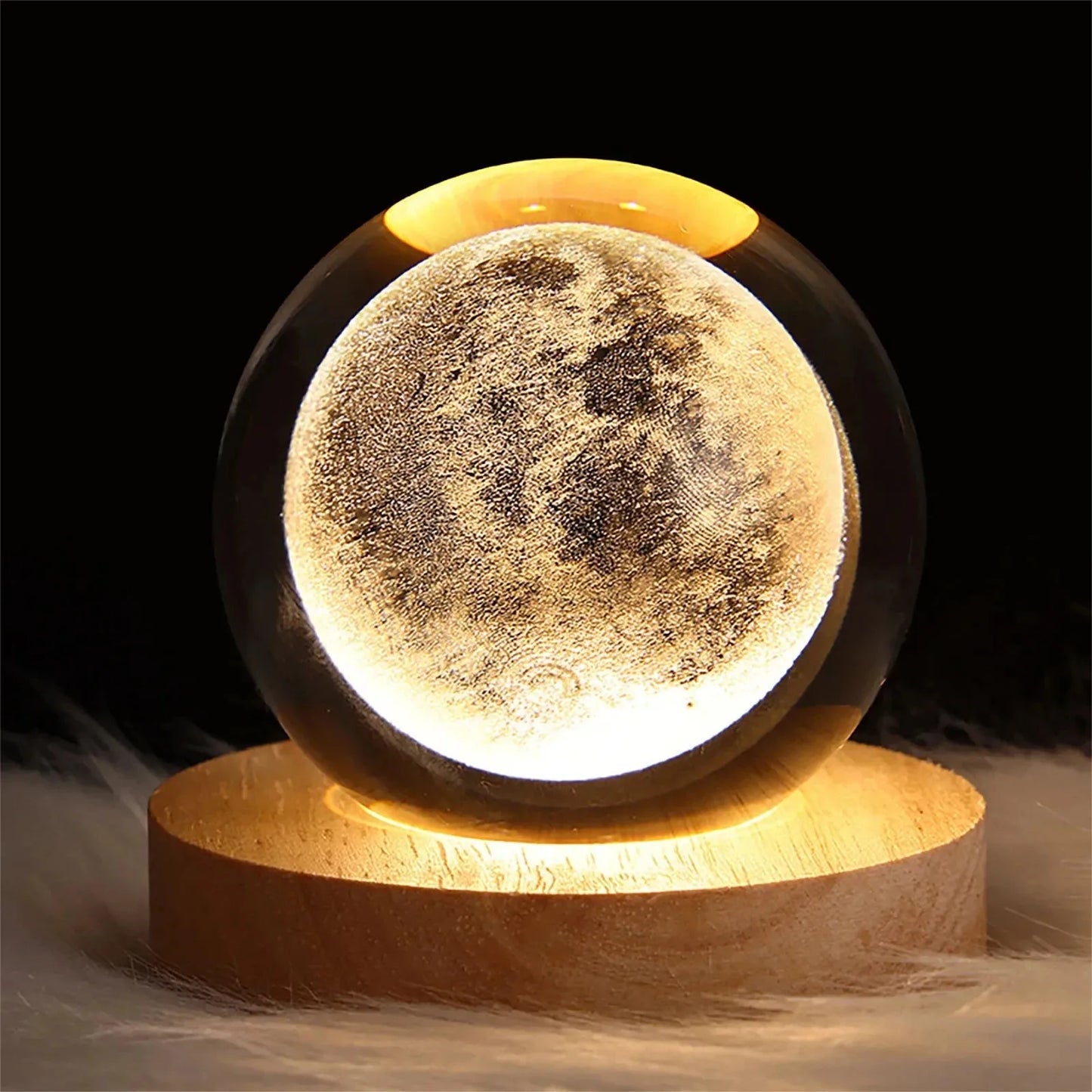3D Crystal Ball Lamp Galaxy Planetary USB Night Light