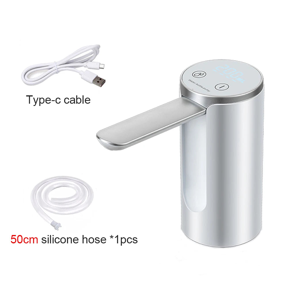 Electric Water Gallon Pump Foldable Rechargeable Desktop Drinking Dispenser