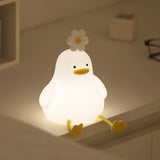Cute Duck LED Night Light USB Rechargeable Silicone Lamp