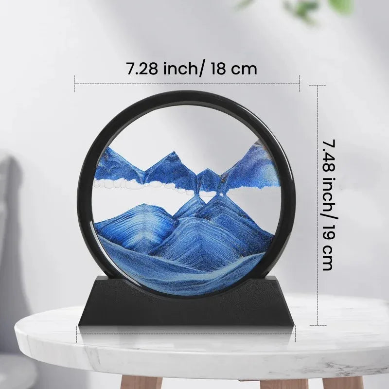 3D Hourglass Quicksand Sand Art Flowing Deep Sea Decor