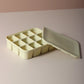12 Grid Square Ice Cube Tray With Lid Freezer Mold