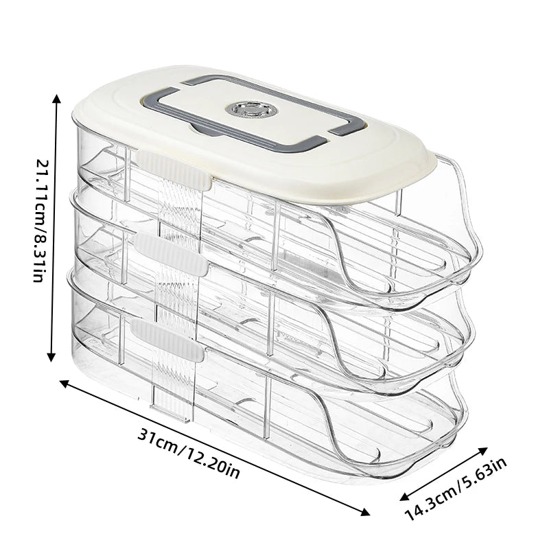 Multi layer combination automatic rolling egg box, refrigerator storage box dedicated side door egg tray,  refrigerator egg rack