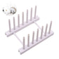 8/16 Grid Folding Bamboo Dish Rack Utensil Plate Holder