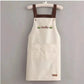 Hello Letter Printed Waterproof Kitchen Apron With Large Storage Pocket