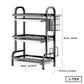 3-Tier Metal Dish Rack Black Kitchen Countertop Storage Organizer