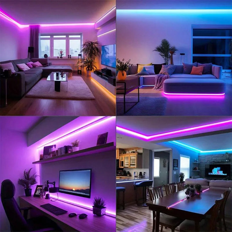 RGB LED Strip Lights APP Control Flexible Room Decoration Tape