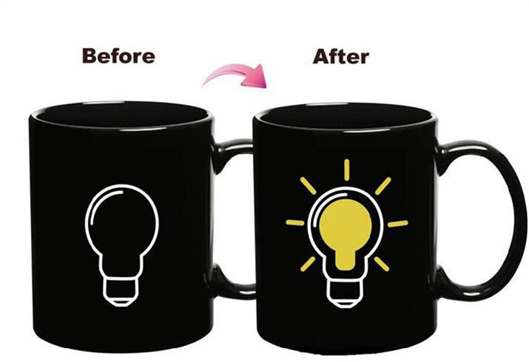 Battery Magic Color Changing Mug Ceramic Positive Energy Coffee Cup