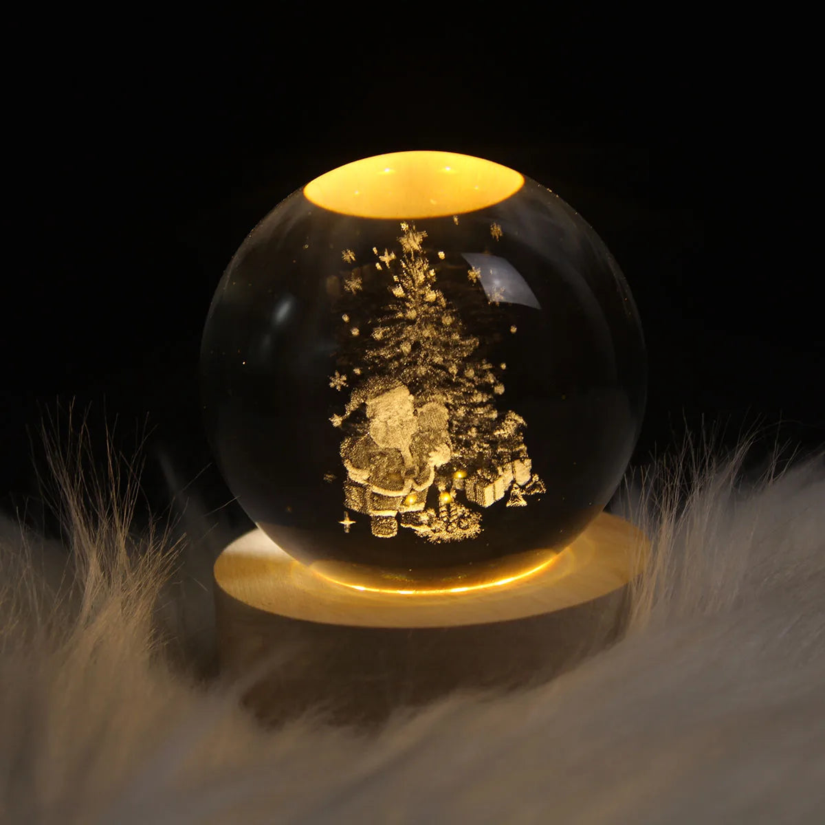USB Powered 3D Crystal Ball Moon Galaxy LED Night Lamp