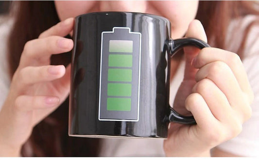 Battery Magic Color Changing Mug Ceramic Positive Energy Coffee Cup
